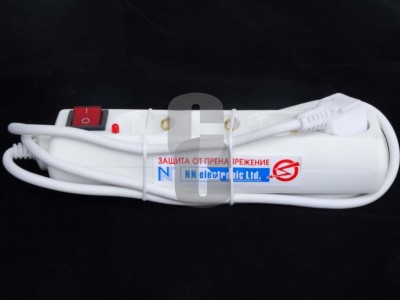 Разклонител 4гн. с копче и защита                                                                                                                                                                                                                                                                           